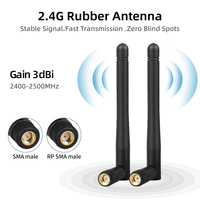Router Inalámbrico 2.4GHz con Antena WiFi de Conector Roscado, 5dBi de Alta Ganancia, Tipo Omni Rubber Duck para AP, Cámara, Módem, OEM Personalizado