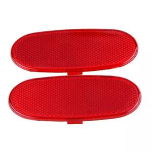 Reflector Retrovisor para Paneles Interiores de Puerta de Dodge Ram 1500 2002-2009, Material de PC Rojo - Product Image 1