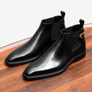 Botines de cuero Balmoral con cordones para hombre, textura lijada a mano, estilo de trabajo de algodón Amish, impermeables, antideslizantes, de especialidad. - Product Image 5
