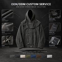 Veste de travail robuste pour homme, personnalisable, directement de l'usine, avec capuche amovible, fermeture à boutons, en toile résistante, style streetwear