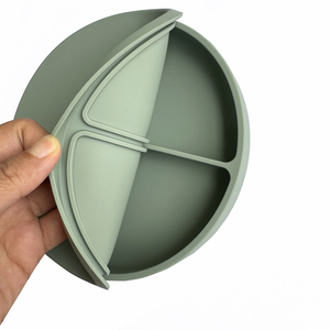 Plato de Silicona para Bebés, Libre de BPA, No Tóxico, Juego de Platos para Alimentación Infantil con Tapa, en Oferta - Product Image 3