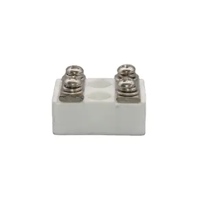 2023 Hot Selling Steatite Ceramic Terminal Block 2 Pin 5 Holes High Temperature Resistance Ceramic Connector