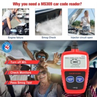 Escáner de vehículo MS309 OBD2 original, instrumento de diagnóstico automático multilingüe con herramienta de lectura de código para diagnóstico de coches