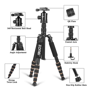 Trépied en alliage d'aluminium de mode professionnelle avec rotule panoramique 360 support de caméra étanche léger pour la <span class=keywords><strong>randonnée</strong></span> et la chasse - Product Image 4
