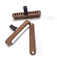 Diffuseur de parfum en bois pour voiture, clip de ventilation, bâtonnets en noyer noir, désodorisant pour sortie d'air automobile, support d'aromathérapie 100% naturel