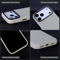 Casing Ponsel Pengisian Daya Nirkabel Magnetik untuk iPhone 18 17 Pro Max, Kulit PU Bertekstur Tipis Anti Benturan untuk Samsung S26 Ultra