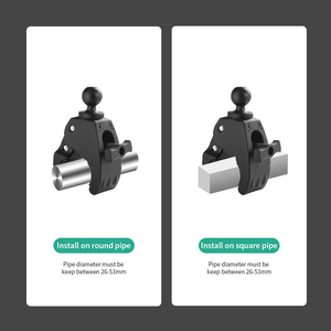 Vehicle Round Tube Tough-Claw Quick Release Clamp Base With 1" Ball Head Compatible with 1.02'' to 2.4" Round Tubes VIN-B-DZJ03 - Product Image 6
