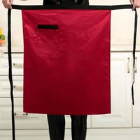 Tablier de bistro à motif piment rouge, uniforme élégant pour serveuses et barmen de restaurant et café