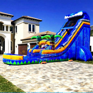 Tobogán Inflable Comercial Azul para Adultos, Tobogán de Agua de PVC de 2 Carriles, Toboganes de Agua Inflables para Niños y Adultos para Exteriores y Hogar - Product Image 6