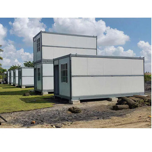 Casa Contenedor Plegable con Estructura de Acero Prefabricada en Fábrica China, Certificación CE, <span class=keywords><strong>Espacio</strong></span> de Vivienda <span class=keywords><strong>Temporal</strong></span> para Trabajadores en Obra - Product Image 3