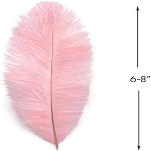 15-20cm Straußenfedern Lebendig Gefärbt & Gebleicht Leuchtende Farben Mehrfarbig Hot Pink Lila für Party-Tischdekoration - Product Image 4