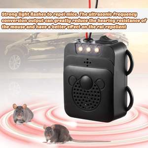 Répulsif à ultrasons professionnel pour oiseaux (pour les chauves-souris) avec lumières stroboscopiques LED, piles rechargeables, plastique écologique - Product Image 4