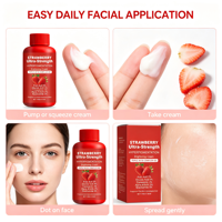 Crème Éclaircissante Multi-Acides à la Fraise Inspirée des Fruits, Soin Visage Nourrissant, Vente en Gros, Service de Personnalisation du Logo et Marque Privée