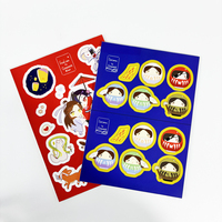 Feuilles d'autocollants Anime personnalisées Feuilles d'autocollants en vinyle imperméables A4 A5 A6 Taille Kiss-Cut Feuilles d'étiquettes
