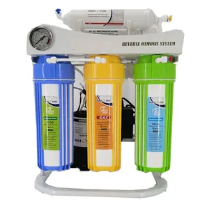 Domestic RO home water purifier machine with pressure gauge and shelf
