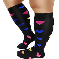 Chaussettes de compression grande taille 3XL 4 XL pour femmes et hommes à mollet large Extra Large Grande taille bas au genou