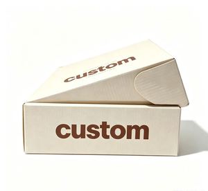 Emballage de vêtements plats imprimés avec logo personnalisé, emballage en kraft recyclable, boîtes d'expédition en carton ondulé, logo personnalisé - Product Image 3
