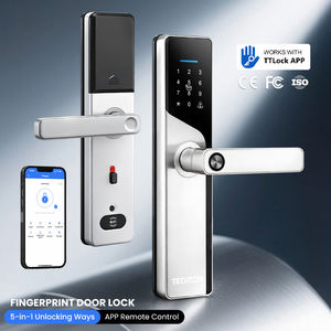 Cerradura Inteligente para Puerta <span class=keywords><strong>Exterior</strong></span> con Contraseña Digital y Wifi Tuya TTlock, Apta para Cerraduras de Embutir Turcas 6085, para Casa, Apartamento, Hotel - Product Image 1