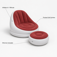 Canapé gonflable floqué, chaise pneumatique portable, siège lounge moderne pour chambre, bureau à domicile, extérieur