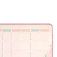 Tapis de Souris Calendrier Mouton Pastel Adorable, Tapis de Bureau en PVC Givré, Tapis d'Écriture pour Bureau