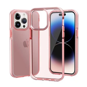 Nouvelle arrivée Design TPU TPE 2 en 1 étui de téléphone antichoc pour iPhone 15 Pro <span class=keywords><strong>Max</strong></span> haute transmission <span class=keywords><strong>Caver</strong></span> - Product Image 3