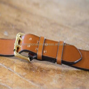 Ceinture en cuir lisse pour hommes, en rotin royal et noir, robuste, décontractée, avec boucle à rouleau robuste, personnalisée, offre spéciale - Product Image 1