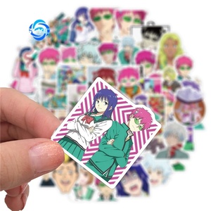 50Pcs Anime <span class=keywords><strong>Saiki</strong></span> <span class=keywords><strong>Kusuo</strong></span> No Psi Nan Autocollant Bouteille Ordinateur Portable Bagages Vinyle Autocollants - Product Image 4