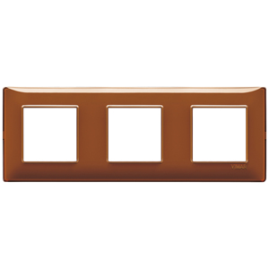 Vimar 6M Plate Int71 Reflex Tobacco 3 Gang Wall <b>Switch</b> Cover - Product Image 1