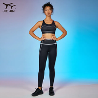 JIEJIN Vêtements de Sport Personnalisés Fabricants de Vêtements d'Entraînement Impression Écologique Ensembles de Fitness Yoga pour Femmes de Haute Qualité