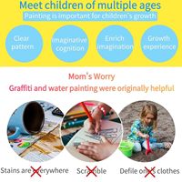 Kit buku mewarnai uniseks, peralatan menggambar mainan menggambar dan melukis seni untuk anak berusia 5 hingga 7 tahun