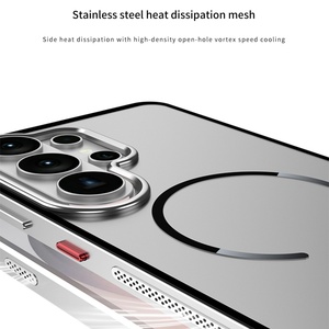 เคสโทรศัพท์แบบแม่เหล็กฝาหลัง PC แบบด้าน สำหรับ Samsung S26 S25 Ultra พร้อมกรอบอะลูมิเนียมระบายความร้อน ป้องกันการกระแทก - Product Image 4