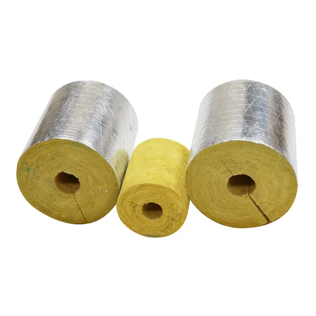 Steam pipe glass wool pipe cold and hot water equipment insulation fireproof glass wool water-repellent aluminum foil
