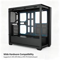 Boîtier PC Gaming Full Tower E-ATX en Verre Trempé avec Panneau en Maille et Fenêtre Latérale, Vente en Gros OEM ODM, En Stock