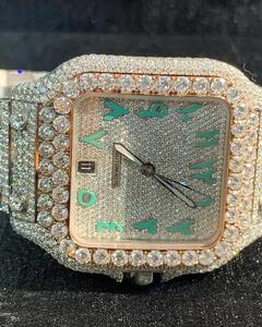 Best Selling Luxury Iced Out Diamond <b>Watch</b> with Full Stone Design Hip Hop Style Timepiece for Parties and Events for Sale - Product Image 4