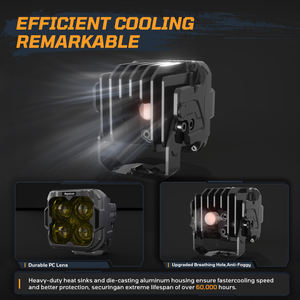 3 pulgadas Universal <span class=keywords><strong>4x4</strong></span> camión 40W Led Punto de conducción luz auxiliar todoterreno sin bordes cubo Led todoterreno lámpara antiniebla 12V Led Pods Luz - Product Image 3