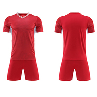 Jersey Sepak Bola Lengan Pendek Unisex Kualitas Tinggi Cepat Kering Bernapas Custom Cetak Digital 100% Poliester