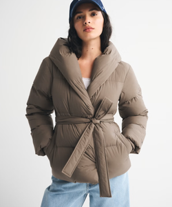 Chaqueta Bomber de Algodón LEDUO para Mujer, con Capucha, Cintura Ajustable, Resistente al Viento e Impermeable, con Logotipo, para Invierno - Product Image 2