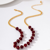 Collier bib imposant à imprimé léopard en résine plaqué or, grand pendentif vintage, collier chunky avec perles rouges, vente en gros