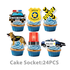 Décorations de fête sur le thème de la police, kit de décorations de fête de la police, bannière joyeux <span class=keywords><strong>anniversaire</strong></span>, ballons en latex, fournitures de fête pour enfants sur le thème des policiers - Product Image 2