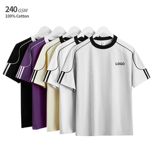 เสื้อยืดโอเวอร์ไซส์ทรงหลวม น้ำหนักมาก 240 GSM ผ้าฝ้าย 100% คุณภาพสูง สำหรับผู้ชายและผู้หญิง พร้อมโลโก้สั่งทำพิเศษ - Product Image 2
