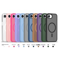 Coque magnétique anti-chute 2-en-1 Silver Shield à grand trou, compatible 16 Pro Max, design animal, effet peau pressée à chaud, finition mate