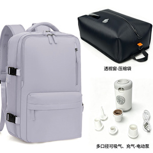 Sac à dos pour ordinateur portable approuvé pour le transport aérien, durable et économique, avec sac de compression sous vide et pompe - Product Image 2