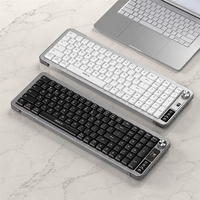 Clavier sans fil double mode AN-800 à touches mécaniques, rechargeable USB-C avec bouton de volume pour ordinateurs portables Windows et Mac