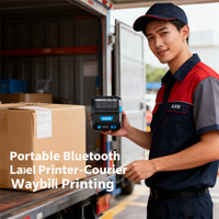 Printer Portabel Mini AIXW 80mm Printer Label Thermal Dural Print untuk Android Dengan Baterai Besar yang Dapat Diisi Ulang