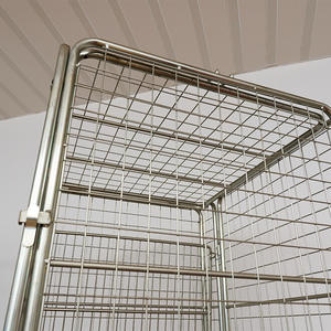 ขายตรงจากโรงงาน รถเข็นพาเลทตาข่ายสำหรับคลังสินค้า รับน้ำหนักได้ 500 กก. แบบมีล้อ - Product Image 3