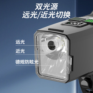 Lampe de vélo numérique à LED 11-17W, alimentée par batterie, pour la conduite nocturne, VTT, vélo de route - Product Image 4