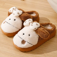 Produit très vendu Pantoufles mignonnes Pantoufles avec animaux pour enfants Pantoufles en peluche pour la famille