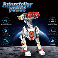 Série Robot Interstellaire Aérospatiale : Ensemble de Blocs de Construction en Plastique, Modèle Jouet, Décoration d'Intérieur, Cadeau Éducatif pour Enfants