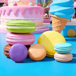 Esculturas de Fibra de Vidrio de Gran Escala con Forma de Helado y Donut para Decoración de Restaurantes de Postres - Product Image 5