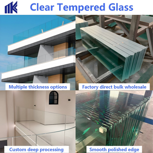 Panneaux de verre trempé transparents 6mm 8mm 10mm 12mm, ultra-clairs à faible teneur en fer pour fenêtres de bâtiment, balustrades, balcons, cloisons de <span class=keywords><strong>douche</strong></span> - Product Image 4